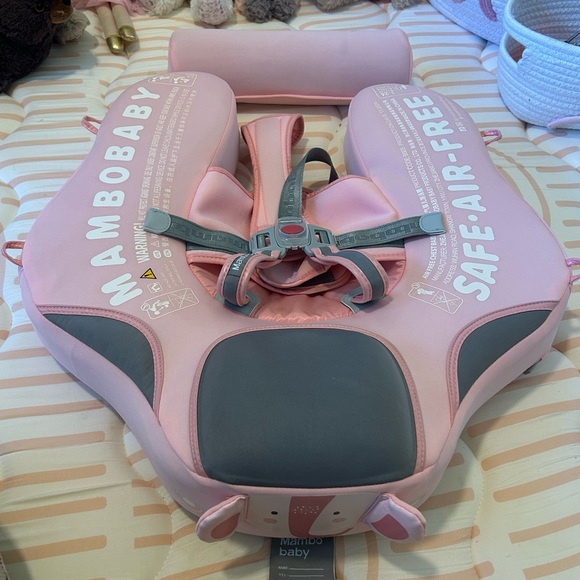 VBABYMAN Pink Kids Swim Float with Canopy 3-24Months - Picture 2 of 4